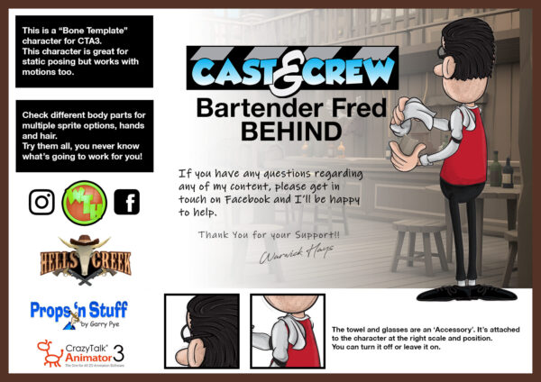 Cast & Crew - Bartender Fred Behind - Image 4