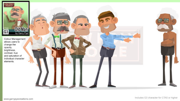 Low Poly People - Old Man - Image 4