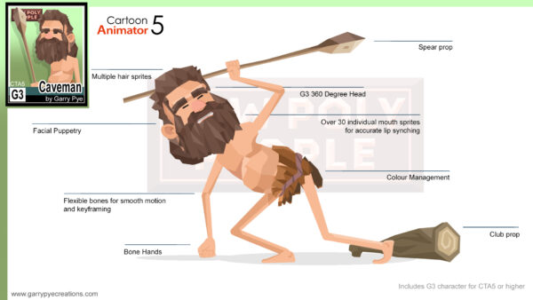 Low Poly People - Caveman - Image 3