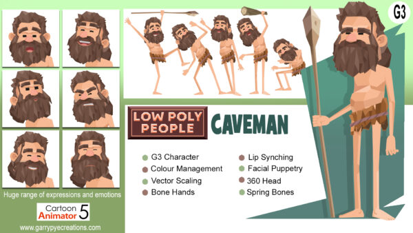 Low Poly People - Caveman - Image 2