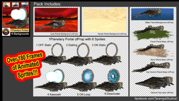 6 Planetary Portals + 5 Backgrounds - Image 2