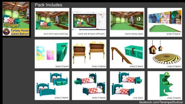 Fantasy House Room - Upstairs Bedroom - Image 3