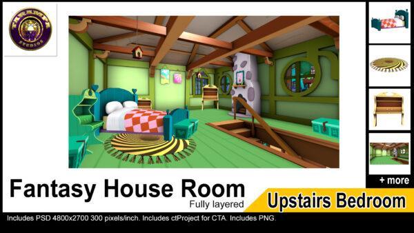 Fantasy House Room - Upstairs Bedroom - Image 2