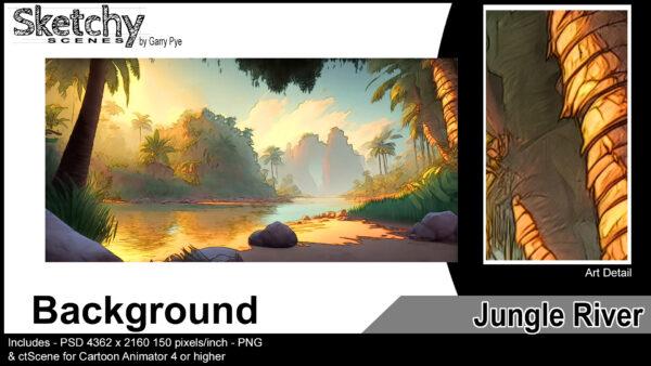 Sketchy Scenes - Jungle River - Image 2